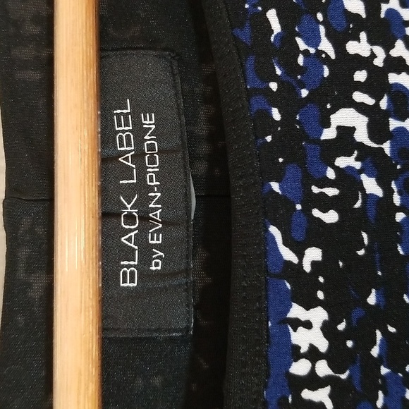 Evan Picone Black & Blue Dress EUC - Picture 2 of 7